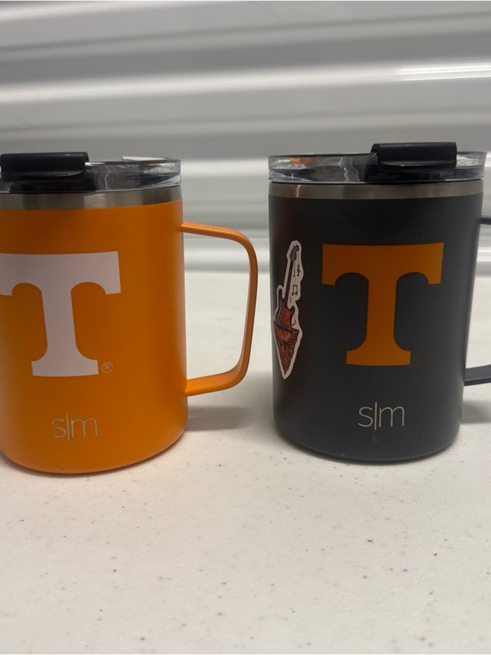 Simple Modern 12oz Scout Coffee Mug Set - Charcoal & Orange - Insulated (Pair)"
